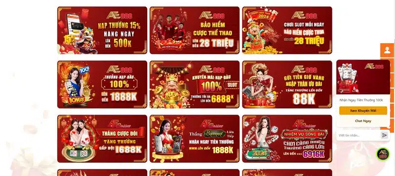 Khuyến Mãi Ae88 - Cập Nhật Chương Trình Ưu Đãi Nóng 2024